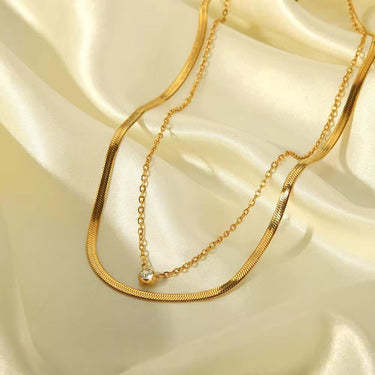 Golden Snake Stone Chain
